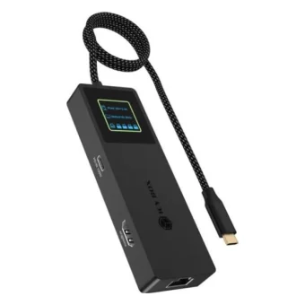 Icy Box USB-C Docking Station με HDMI PD Ethernet Μαύρο (IB-DK4038-LCD)