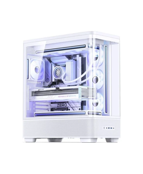 Jonsbo TK-5 Gaming Midi Tower Κουτί Υπολογιστή με Πλαϊνό Παράθυρο Λευκό GEJB-174