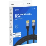 Savio Cable DisplayPort male - DisplayPort male 1m Μαύρο CL-209 - Image 3