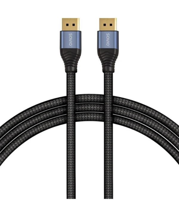 Savio Cable DisplayPort male - DisplayPort male 3m Μαύρο CL-211