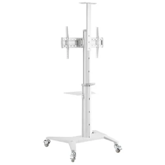 Gembird TVS-70T-02-W Βάση Τηλεόρασης Δαπέδου έως 70" και 70kg Λευκό