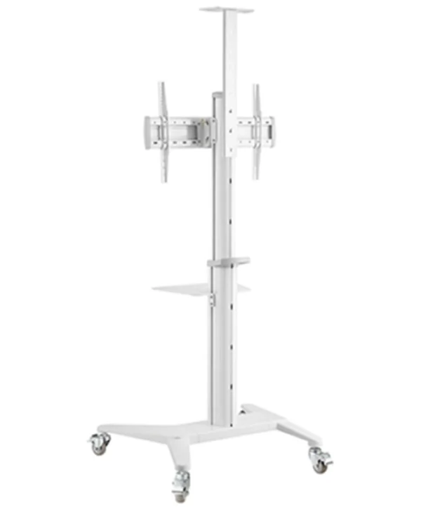 Gembird TVS-70T-02-W Βάση Τηλεόρασης Δαπέδου έως 70" και 70kg Λευκό