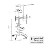 Gembird TVS-70T-02-W Βάση Τηλεόρασης Δαπέδου έως 70" και 70kg Λευκό - Image 10