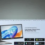 Blackview 14' Single Laptop Screen Extender Lcd 60hz 1080p Black Scm5 SCM5/BV - Image 11