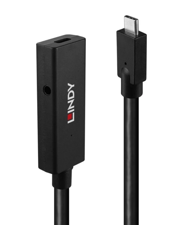 Lindy USB 3.2 Cable USB-C male - USB-C female Μαύρο 5m 43364
