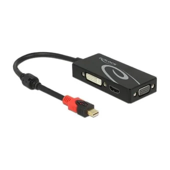 DeLock mini DisplayPort male - DVI-D/HDMI/VGA female (62855)