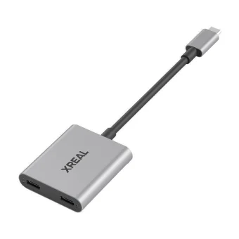 XReal Hub 2 Θυρών USB 2.0 με σύνδεση USB-C Γκρι X7007