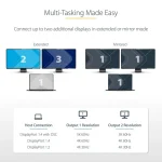 2-port Usb-c Mst Hub 4k60hz/dual-monitor Adapter Windows MST14CD122DP - Image 6