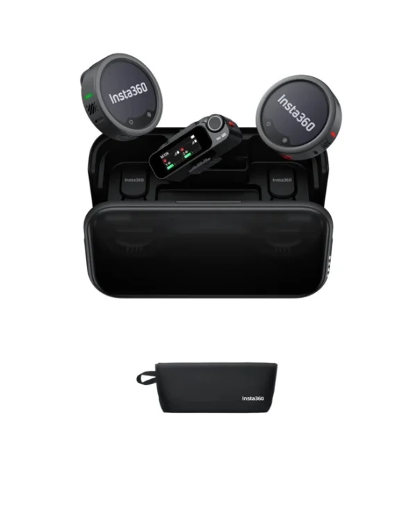 Insta360 Pro 2 TX+1 RX+Charge Case Σετ Ασύρματο Δυναμικό Μικρόφωνο Πέτου για Κινητό MCA10/MicPro01