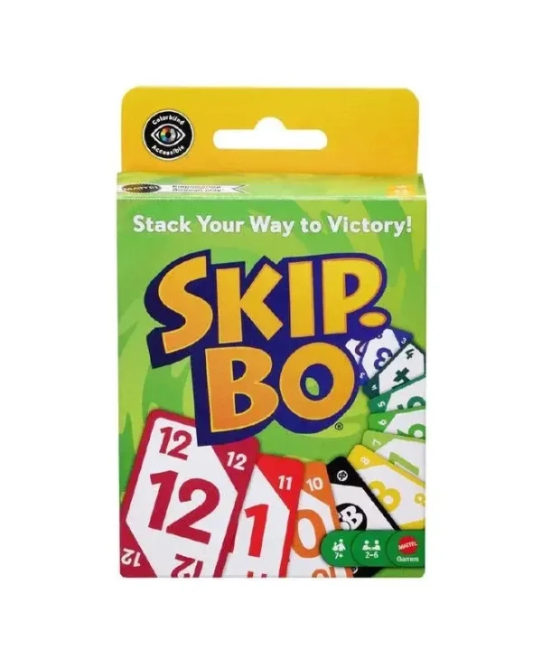 Επιτραπέζιο Παιχνίδι Skip.bo για 6 Παίκτες 7+ Ετών Mattel JMM20