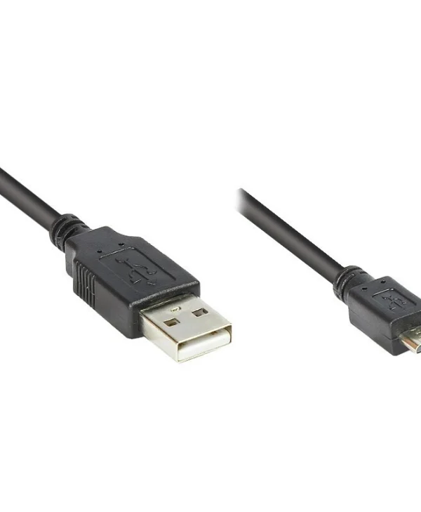 Good Connections Regular USB 2.0 to micro USB Cable Μαύρο 1m (2510-MB01) 1τμχ