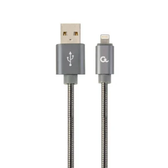 Cablexpert Braided USB to Lightning Cable Γκρι 2m (CC-USB2S-AMLM-2M-BG)
