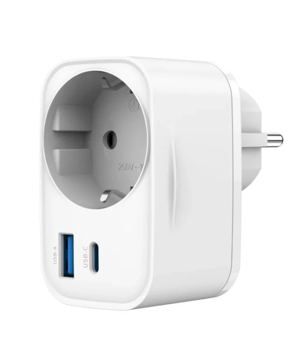 Gembird Φορτιστής Χωρίς Καλώδιο με Θύρα USB-A και Θύρα USB-C 20W Power Delivery / Quick Charge 3.0 Λευκός (TA-ACPDQC20-01-W)