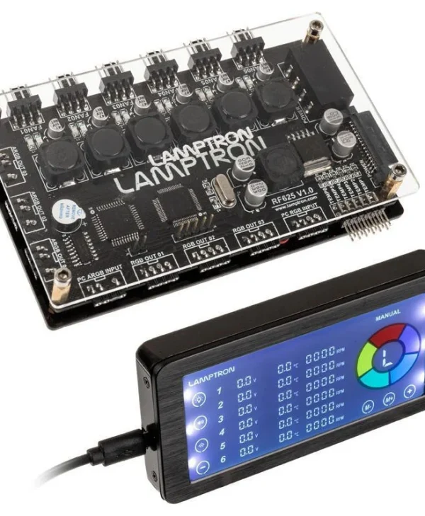 Lamptron Rf625 Fan And Argb Controller Black Μαύρο LULS-344
