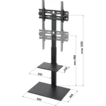 Brateck BRATECK-FS22-44TP Βάση Τηλεόρασης Δαπέδου έως 55" Μαύρο
