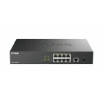 D-Link DGS-1010MP/E Unmanaged L2 PoE Switch με 8 Θύρες Gigabit (1Gbps) Ethernet και 1 SFP Θύρα W129156822