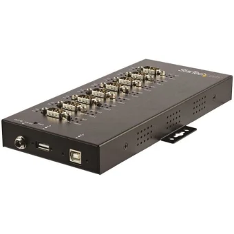 StarTech 8 Port Serial Hub USB to RS232/RS485/RS422 Adapter - Industrial USB 2.0 to DB9 Serial Converter Hub ICUSB234858I