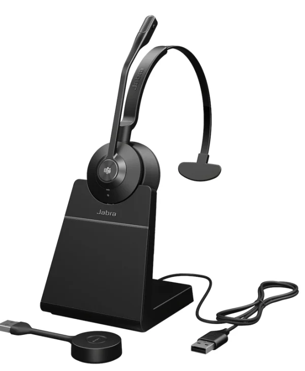 Jabra Engage 55 Mono VOIP Headset USB-A MS with Charging Stand for Microsoft Teams (9553-455-111)