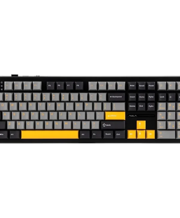 Aula F108 Ασύρματο Gaming Πληκτρολόγιο με Custom διακόπτες και RGB φωτισμό (Αγγλικό US) AUF108-GOG-VO
