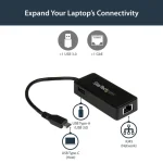 StarTech US1GC301AU Αντάπτορας Δικτύου USB-C με Ενσύρματη Σύνδεση Gigabit Ethernet - Image 4