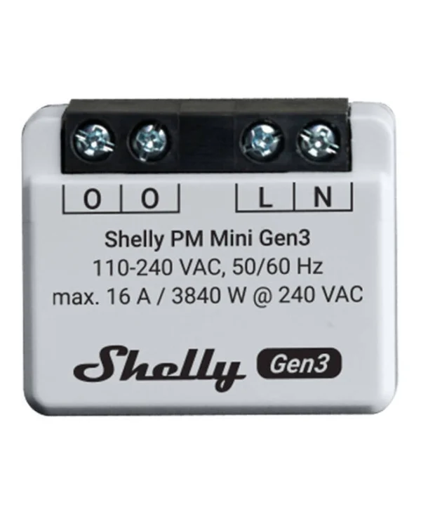 Shelly PM Mini Gen3 Smart Switch 1 Καναλιού Wi-Fi, Bluetooth & RF 16A (με Ουδέτερο) Shelly_PM_Mini_G3