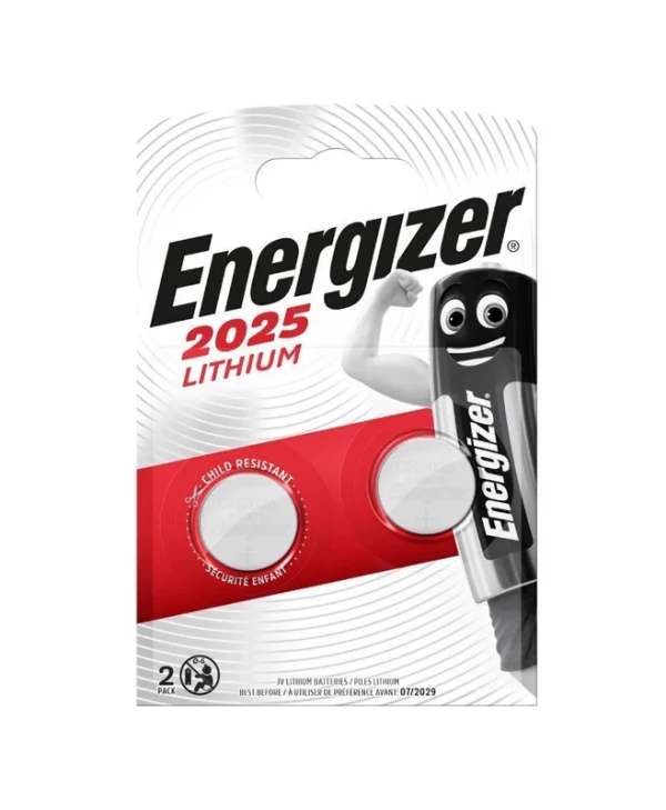 Energizer Μπαταρίες Λιθίου Ρολογιών CR2025 3V 2τμχ 450331