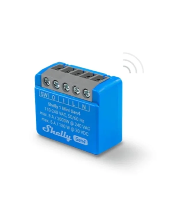 Shelly 1 Mini Gen4 Smart Switch 1 Καναλιού Wi-Fi, Bluetooth & ZigBee 8A (με Ουδέτερο) Shelly_1_Mini Gen4