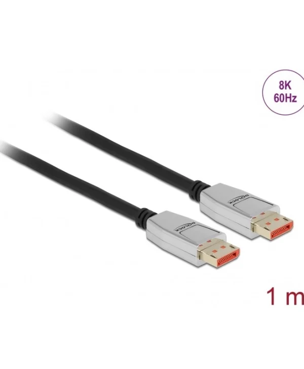 DeLock Cable DisplayPort male - DisplayPort male 1m Μαύρο (87040)