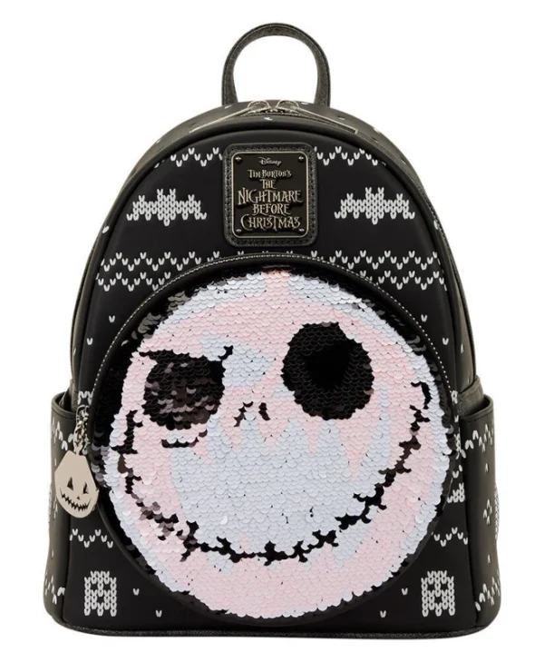 Loungefly Παιδική Τσάντα Πλάτης Μαύρη 26.67x22.86x11.43εκ. Disney Nightmare Before Christmas Jack Skellington WDBK4271
