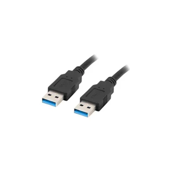 Lanberg USB 3.0 Cable USB-A male - USB-A male Μαύρο 1m (CA-USBA-30CU-0010-BK)