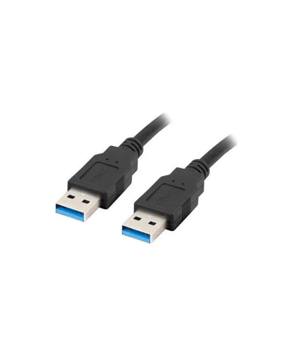 Lanberg USB 3.0 Cable USB-A male - USB-A male Μαύρο 1m (CA-USBA-30CU-0010-BK)