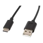 Lanberg USB 2.0 Cable USB-C male - USB-A Μαύρο 1m CA-USBO-10CC-0010-BK