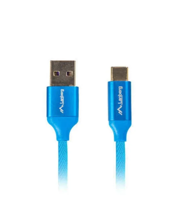 Lanberg Braided USB 2.0 Cable USB-C male - USB-A Μπλε 1m CA-USBO-22CU-0010-BL