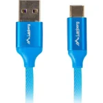 Lanberg Premium QC Braided USB 3.0 Cable USB-C male - USB-A Μπλε 1.8m CA-USBO-22CU-0018-BL