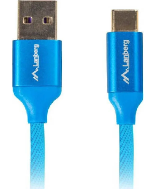 Lanberg Premium QC Braided USB 3.0 Cable USB-C male - USB-A Μπλε 1.8m CA-USBO-22CU-0018-BL