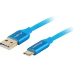 Lanberg Premium QC Braided USB 3.0 Cable USB-C male - USB-A Μπλε 1.8m CA-USBO-22CU-0018-BL - Image 2