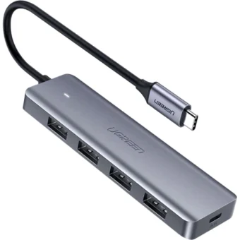 Ugreen CM219 Hub 5 Θυρών USB 3.0 με σύνδεση USB-C Γκρι 64266