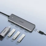 Ugreen CM219 Hub 5 Θυρών USB 3.0 με σύνδεση USB-C Γκρι 64266 - Image 3