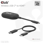 Club-3d Wireless Usb-c To Hdmi Transmitter Receiver Fullhd 25m Range Black Csv-2570 CSV-2570