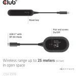 Club-3d Wireless Usb-c To Hdmi Transmitter Receiver Fullhd 25m Range Black Csv-2570 CSV-2570 - Image 3