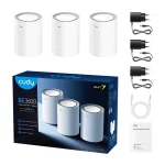 Cudy M3600 v1 WiFi Mesh Network Access Point Wi‑Fi 7 Dual Band (2.4 & 5GHz) σε Τριπλό Kit M3600(3-Pack) - Image 2