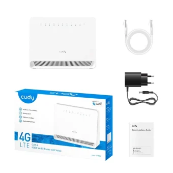 Cudy N300 Ασύρματο 4G Φορητό Hotspot Wi‑Fi 4 με 3 Θύρες LT400V