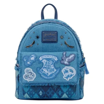 Loungefly Παιδική Τσάντα Πλάτης Μπλε 22.8x22.8x26.6εκ. Warner Bros Harry Potter Denim Mini HPBK0294
