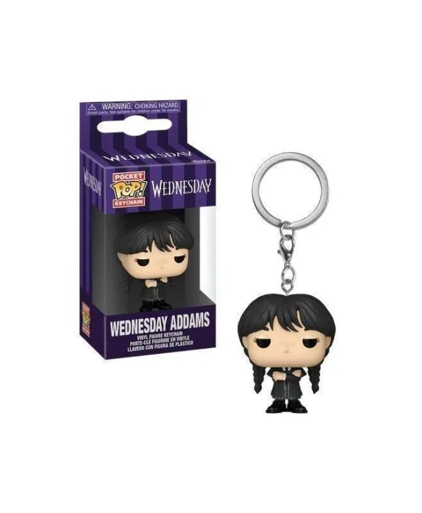 Wednesday Pocket Pop Keychain Wednesday Addams Black Coat 86677