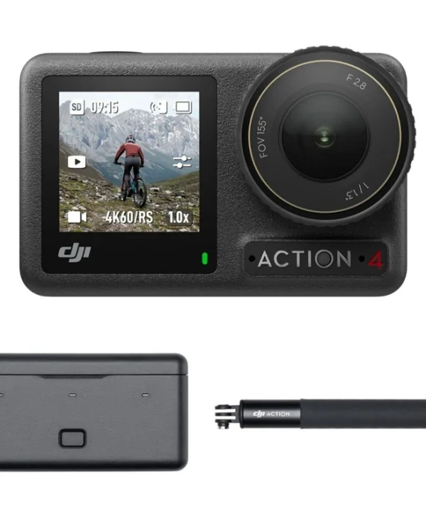 DJI Osmo Action 4 Adventure Combo Action Camera 4K Ultra HD Υποβρύχια με Οθόνη Αφής 2.25" και Wi-Fi Μαύρη CP.OS.00000270.04