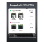 Ugreen CM400 Θήκη για Σκληρό Δίσκο M.2 PCI Express NVME με σύνδεση USB 3.1 Type-C σε Γκρι χρώμα 68861 - Image 2