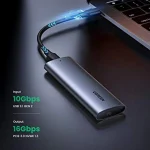 Ugreen CM400 Θήκη για Σκληρό Δίσκο M.2 PCI Express NVME με σύνδεση USB 3.1 Type-C σε Γκρι χρώμα 68861 - Image 12