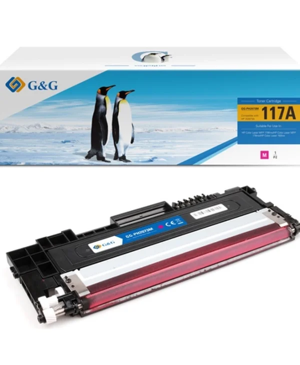 G&G Συμβατό Toner για Laser Εκτυπωτή HP W2073A 117A 700 Σελίδων Ματζέντα 18453