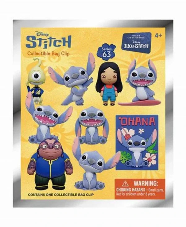 Disney Lilo & Stitch Stitch Series 63 3d Foam Bag Clip Μπρελόκ Τυχαίο Περιεχόμενο 84060