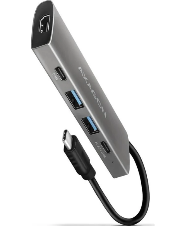 Axagon USB-C Docking Station με HDMI 4K PD Γκρι (HMC-5G21) HMC-5G22